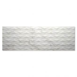 Marmor Vægflise Lilac Hvid Blank-Relief 40x120 cm